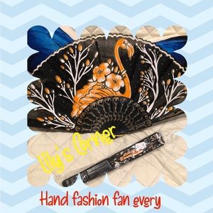 Hand fans swans